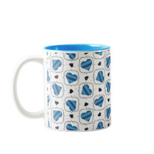 Posh Raute Dark Blue Hearts