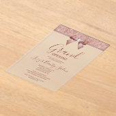 Posh Rose Gold Jewel Bow Grand Opening Acryleinladungen (Ablage )