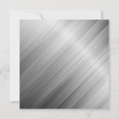 Posh Silver Lights Bokeh Weihnachten Einladung (Rückseite)