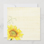 Posh Sunflowers & Wirbel Brautparty Einladung (Rückseite)