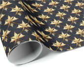 Posh und Classy Patterend - Elegantes Gold und Bla Geschenkpapier (Rolleneckpunkt)