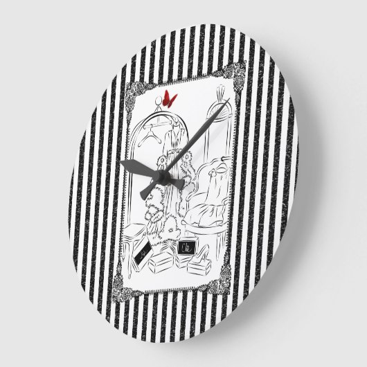 Posh Wardrobe Strip Room Große Wanduhr (Winkel)