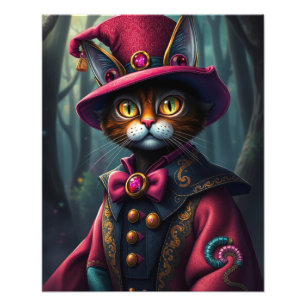 Posh Wizard Cat Fotodruck