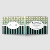 Posh Yellow und Aquamarines Wedelbook Gästebuch (Voll)