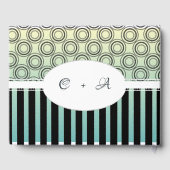 Posh Yellow und Aquamarines Wedelbook Gästebuch (Rückseite)