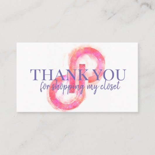 Poshmark danke Ihnen Schrank-Karte Galaxie Wasserf Visitenkarte (Vorderseite)