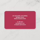 Poshmark Visitenkarte (Rückseite)