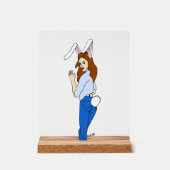 posierend Bunnygirl Acrylschild (Vorderseite)