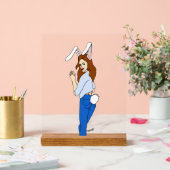 posierend Bunnygirl Acrylschild (Hochzeit)