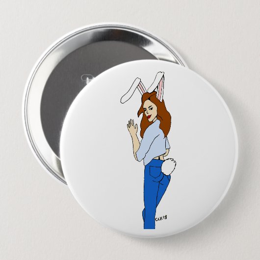 posierend Bunnygirl Button (Vorne & Hinten)