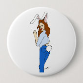 posierend Bunnygirl Button (Vorderseite)