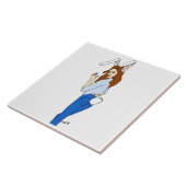 posierend Bunnygirl Fliese (Seite)