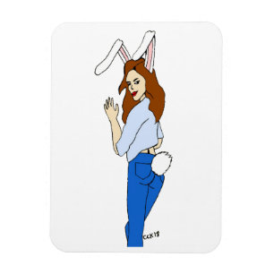 posierend Bunnygirl Magnet