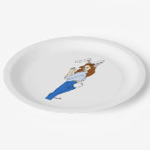 posierend Bunnygirl Pappteller (Schrägansicht)