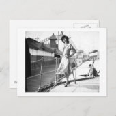 Posing 1930 Fashion Vintag Postkarte (Vorne/Hinten)