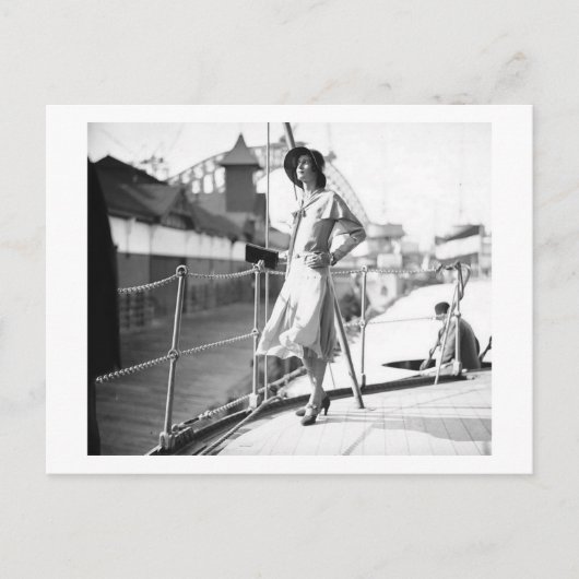 Posing 1930 Fashion Vintag Postkarte (Vorderseite)