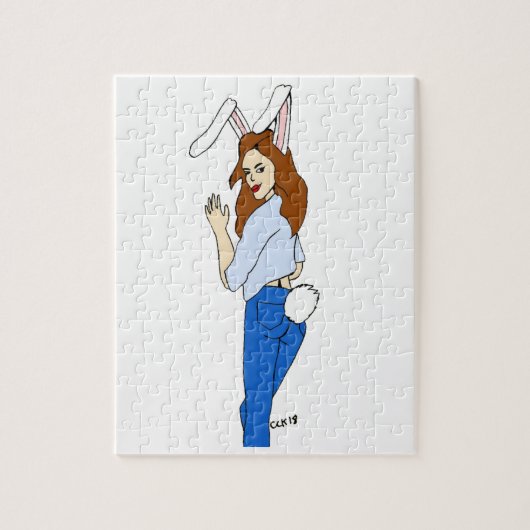posing bunnygirl puzzle (Vertikal)