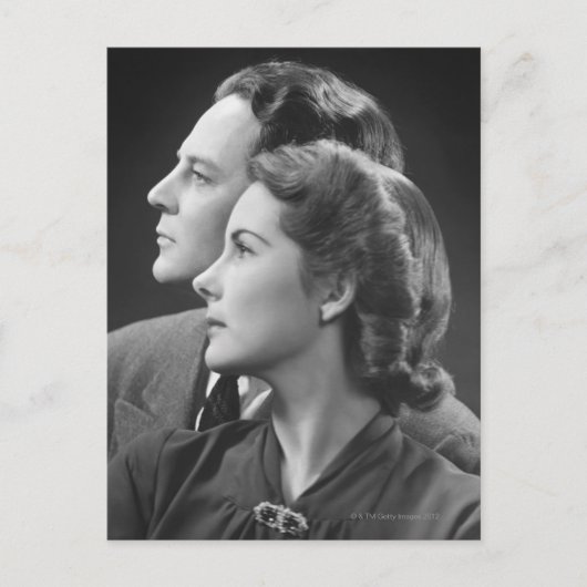 Posing Couple Postkarte (Vorderseite)