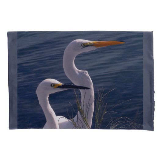 Posing Egrets Kissenbezug (Vorderseite-Links)