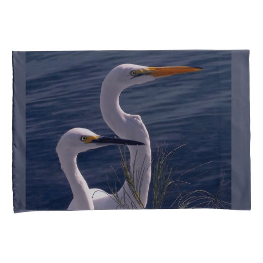 Posing Egrets Kissenbezug (Vorderseite-Rechts)