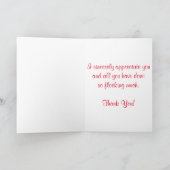 "Posing Flamingo" Vielen Dank Karte (Innenseite)