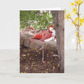 "Posing Flamingo" Vielen Dank Karte (Gelbe Blume)