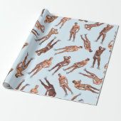 Posing Hunks Muster Geschenkpapier (Ungerollt)