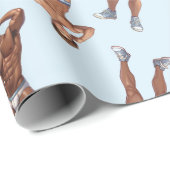 Posing Hunks Muster Geschenkpapier (Rolleneckpunkt)