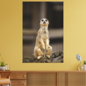 Posing Meerkat Leinwanddruck (Insitu (Wohnzimmer))