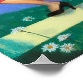 Posing on the Fence Pinup Art Poster (Ecke)