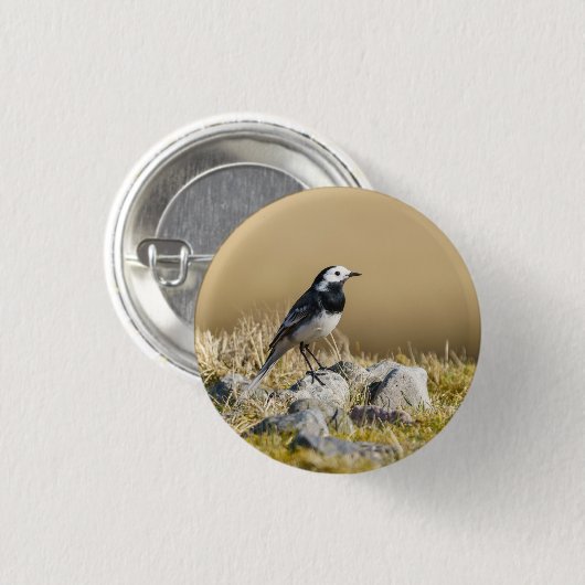 Posing Wagtail Button (Vorne & Hinten)