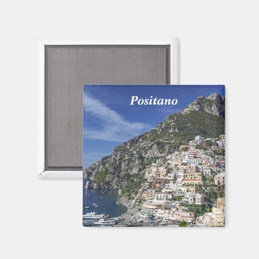 Positano am Meer Magnet (Vorderseite/Rückseite)