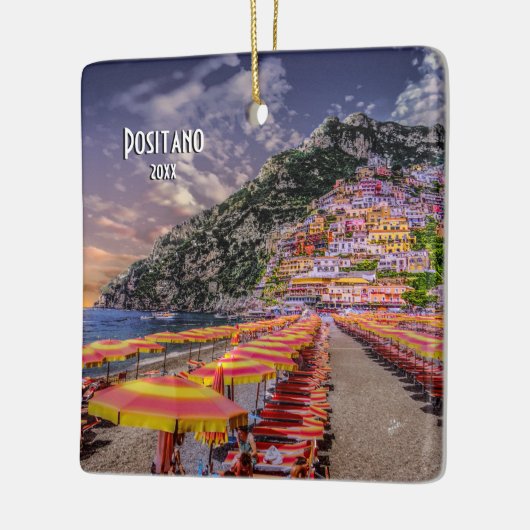 Positano Amalfi Europa Reise-Andenken-Foto Keramikornament (Links)