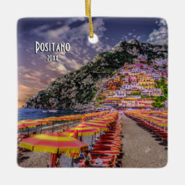Positano Amalfi Europa Reise-Andenken-Foto Keramikornament