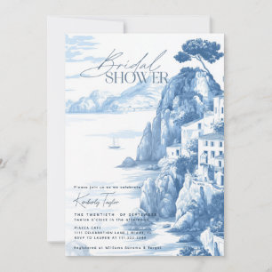 Positano Amalfi Italien Italienische Toile  Brautp Einladung