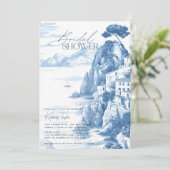 Positano Amalfi Italien Italienisches Brautparty Einladung (Stehend Vorderseite)