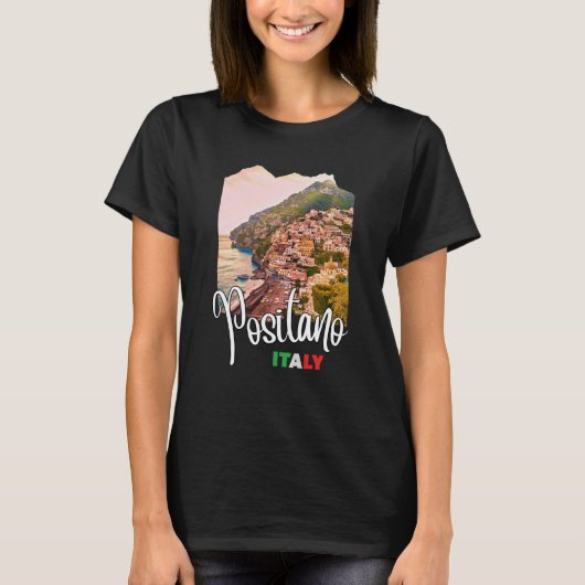 Positano Amalfi Küste 1 T-Shirt (Vorderseite)
