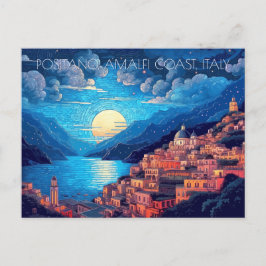 Positano Amalfi Küste Malerei Italien Reisen Kunst Postkarte