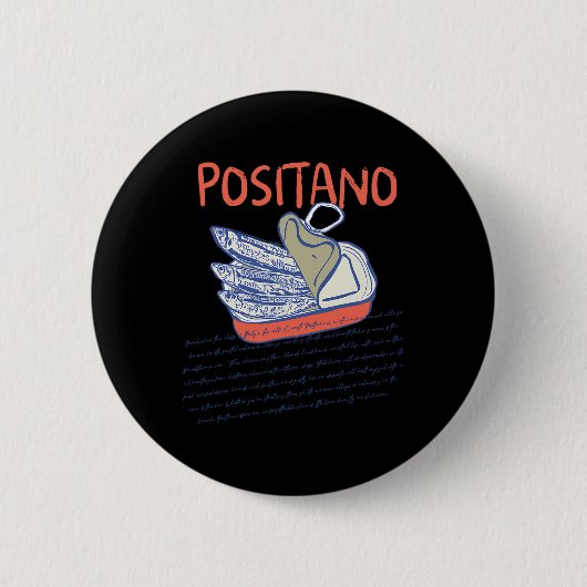 Positano Amalfi-Küste Vintage-Ästhetik Urlaub T Button (Vorderseite)