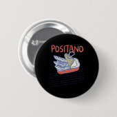 Positano Amalfi-Küste Vintage-Ästhetik Urlaub T Button (Vorne & Hinten)