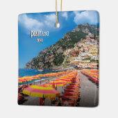 Positano Amalfi Reise-Foto 2 versah Weihnachten Keramikornament (Links)