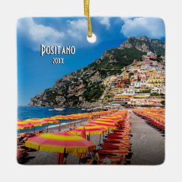 Positano Amalfi Reise-Foto 2 versah Weihnachten Keramikornament