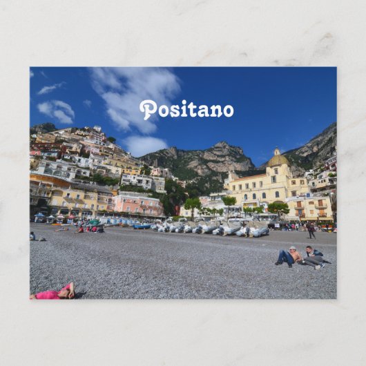 Positano Beach Postkarte (Vorderseite)