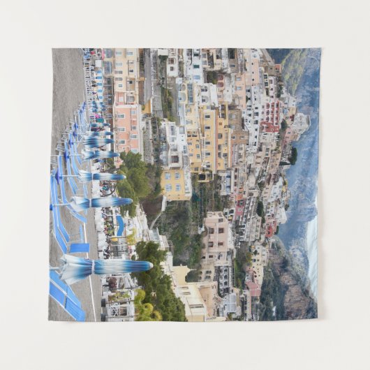 Positano Beach Umbrellas Traum #1 #travel #wall Wandteppich (Vorderseite (Horizontal))