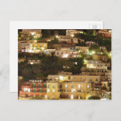 Positano bei Nacht - Zuhause Postkarte (Vorne/Hinten)