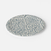 Positano Blau und Gelb marokkanisch Arabesque Pappteller (Schrägansicht)