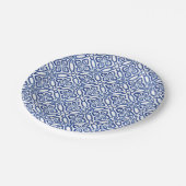 Positano Blue and White Tiles Babydusche Brunch Pappteller (Schrägansicht)