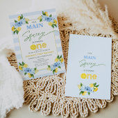 Positano Blue Lemon Main Squeeze 1. Geburtstag Einladung