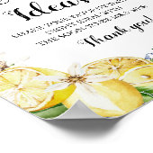 Positano Blue Tile Lemon Datum Nacht Unterschreibe Poster (Ecke)