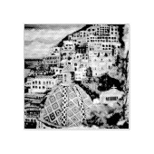 Positano - Briefmarke der Holzkunst Gummistempel (Prägung)